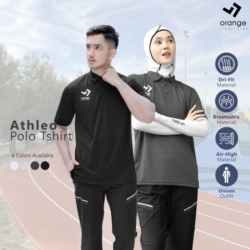 Image of Kaos Polo Pria Wanita ( Unisex ) Lengan Pendek / Athleo Polo T-Shirt
