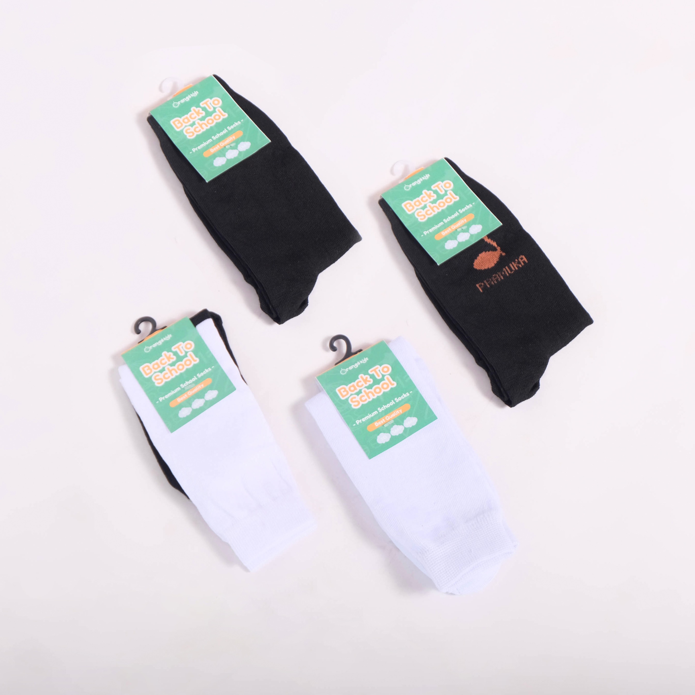 Kaos Kaki Sekolah Putih Hitam Ukuran SD SMP SMA