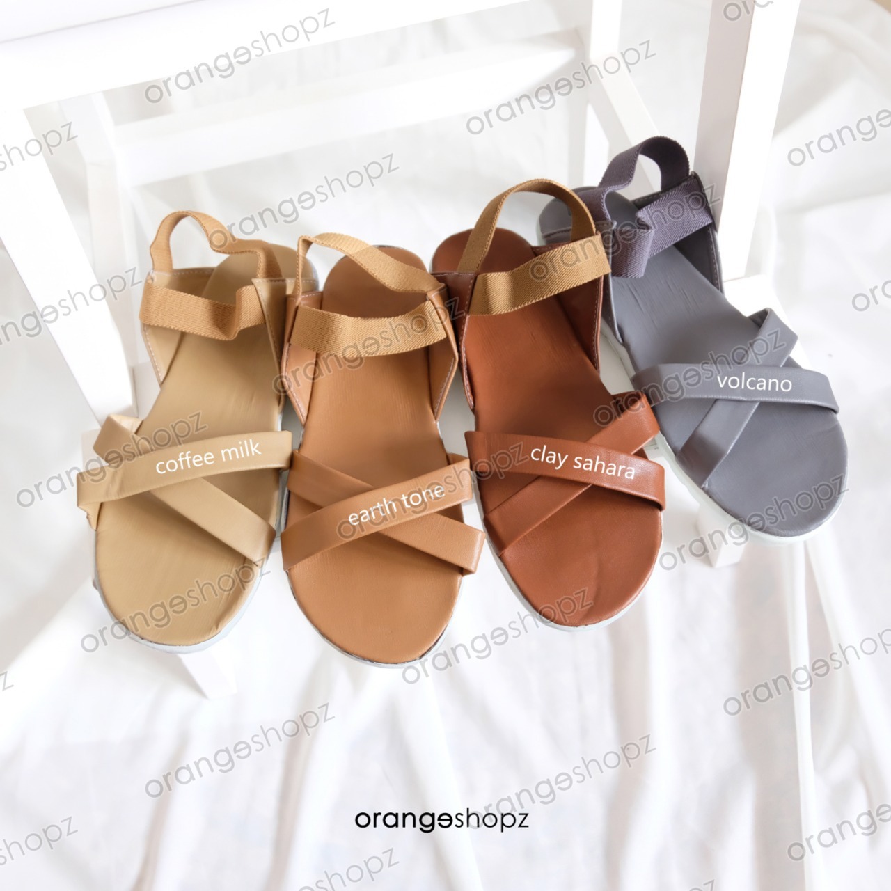Sepatu Sendal Flatshoes Slip On Wanita Kekinian Sandals Basic 