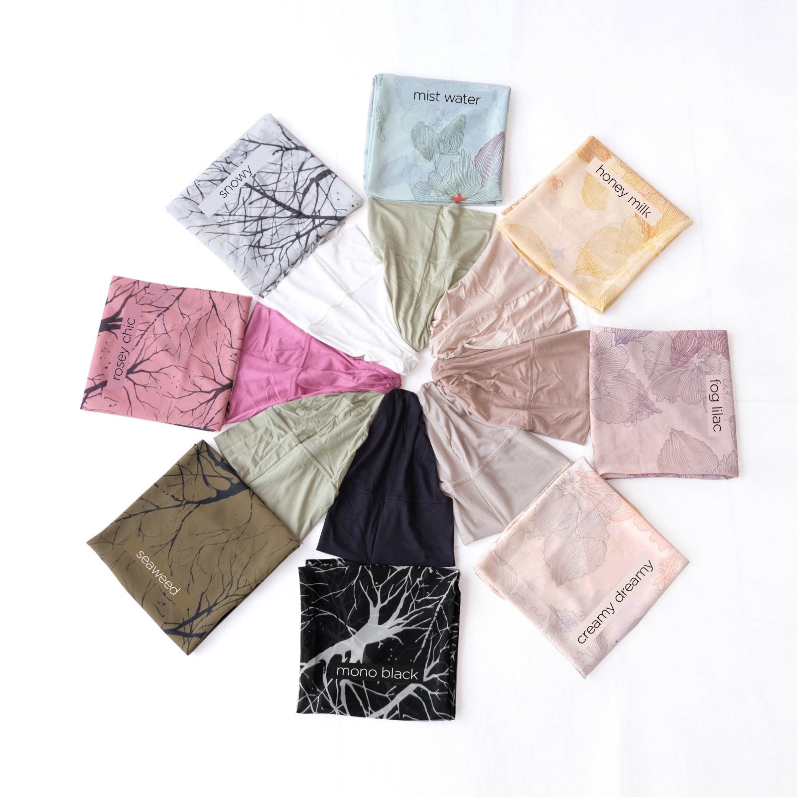 Hijab Hana Segitiga Instan Inner Motif Cerutty Premium