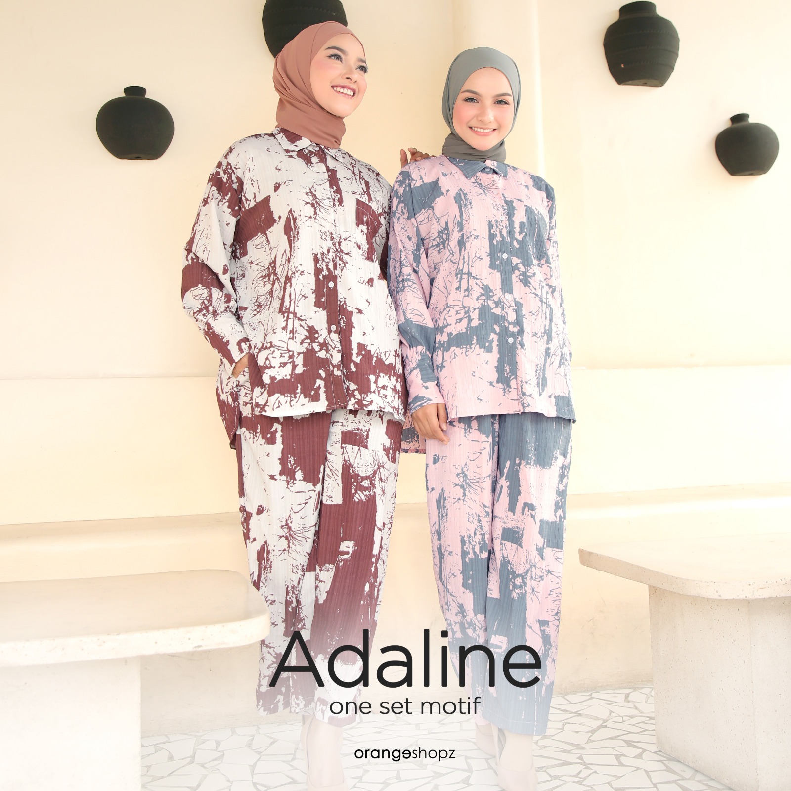 Stelan One Set Wanita Motif Adeline Airflow Crinkle