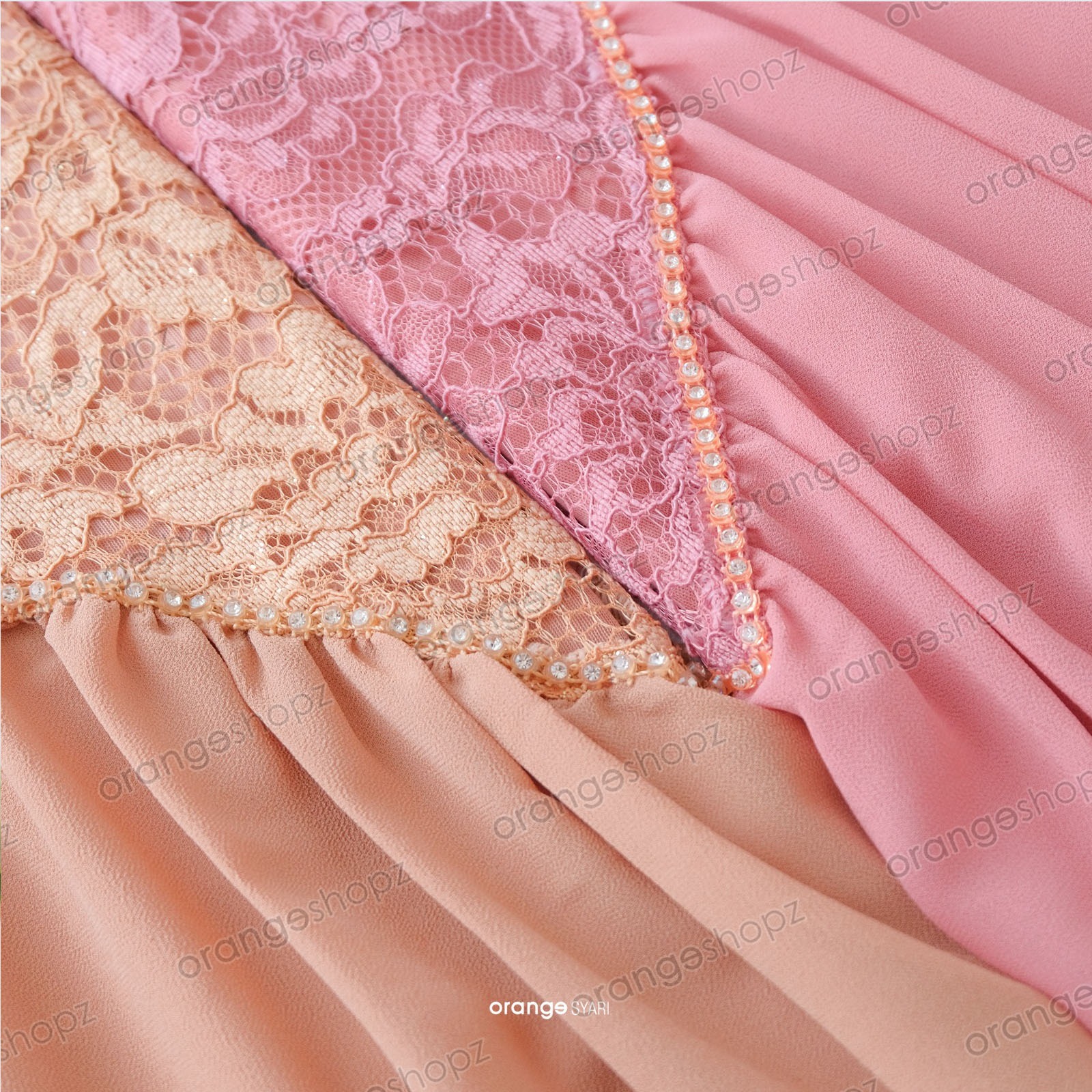 Gamis Wanita Lebaran Najwa Oneset Dress Brukat