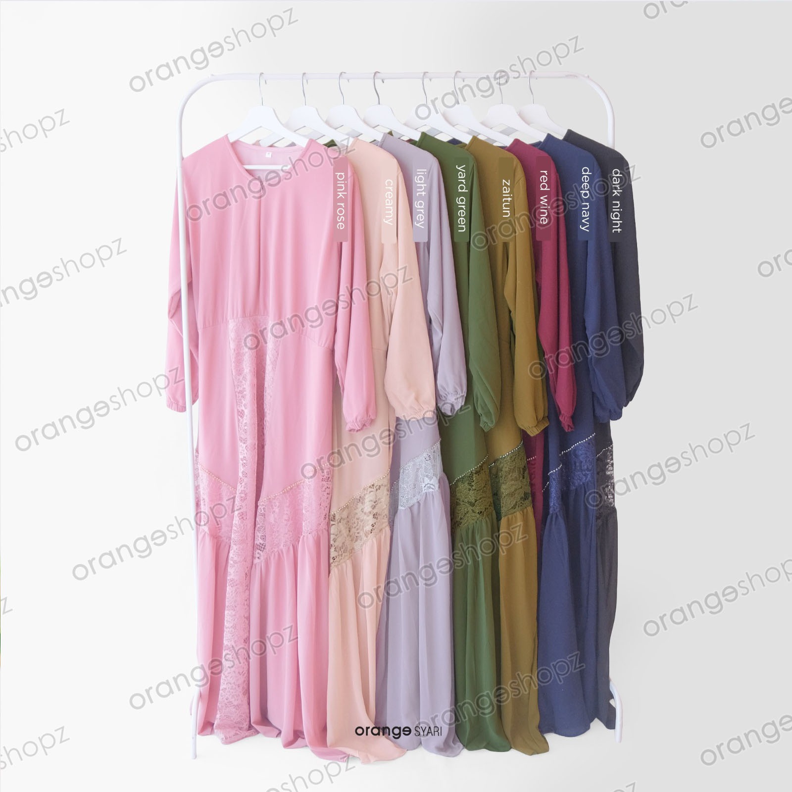 Gamis Wanita Lebaran Najwa Oneset Dress Brukat
