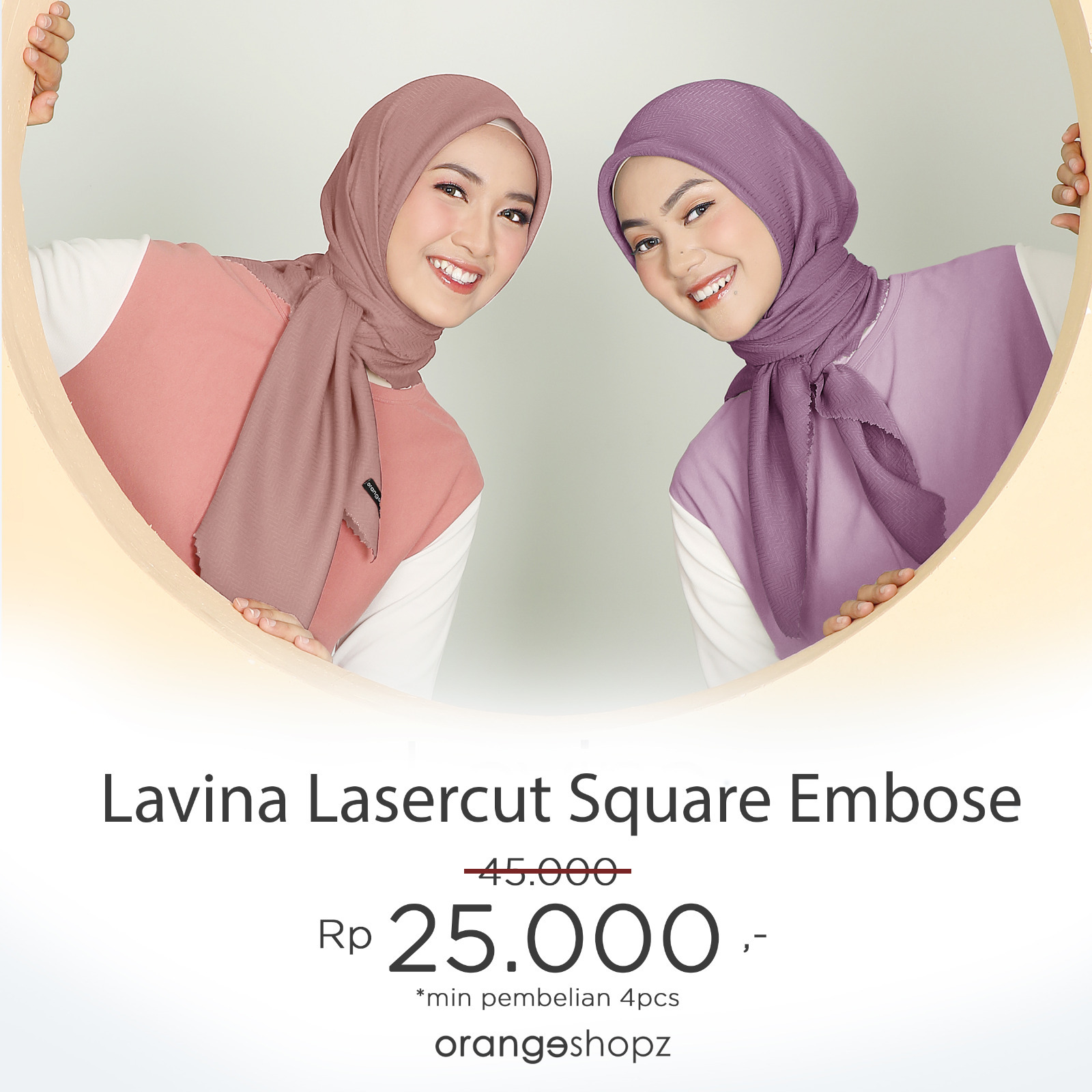 Segiempat Lavina Lasercut Square Embosh