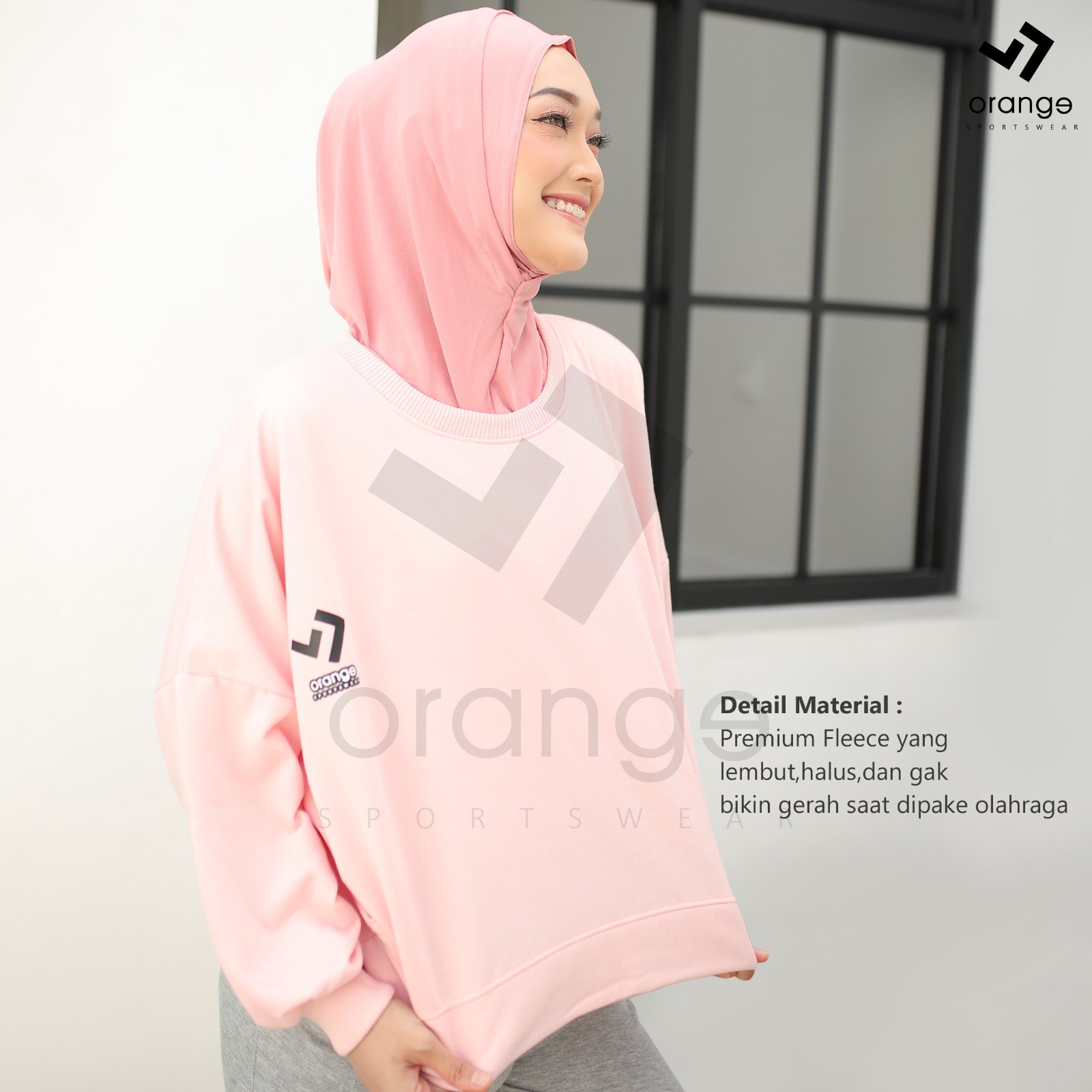 Basic Sweater Batwing Oversize Olahraga Lorena Sweatshirt