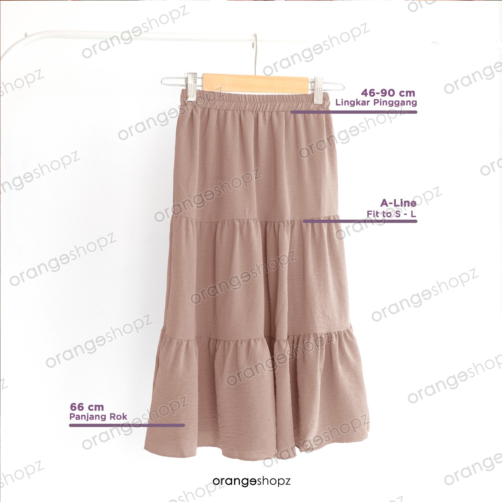 Rok Ruffle ANAK Model Panjang Muslim Crinkle Airflow Sabrina Daily Skirt