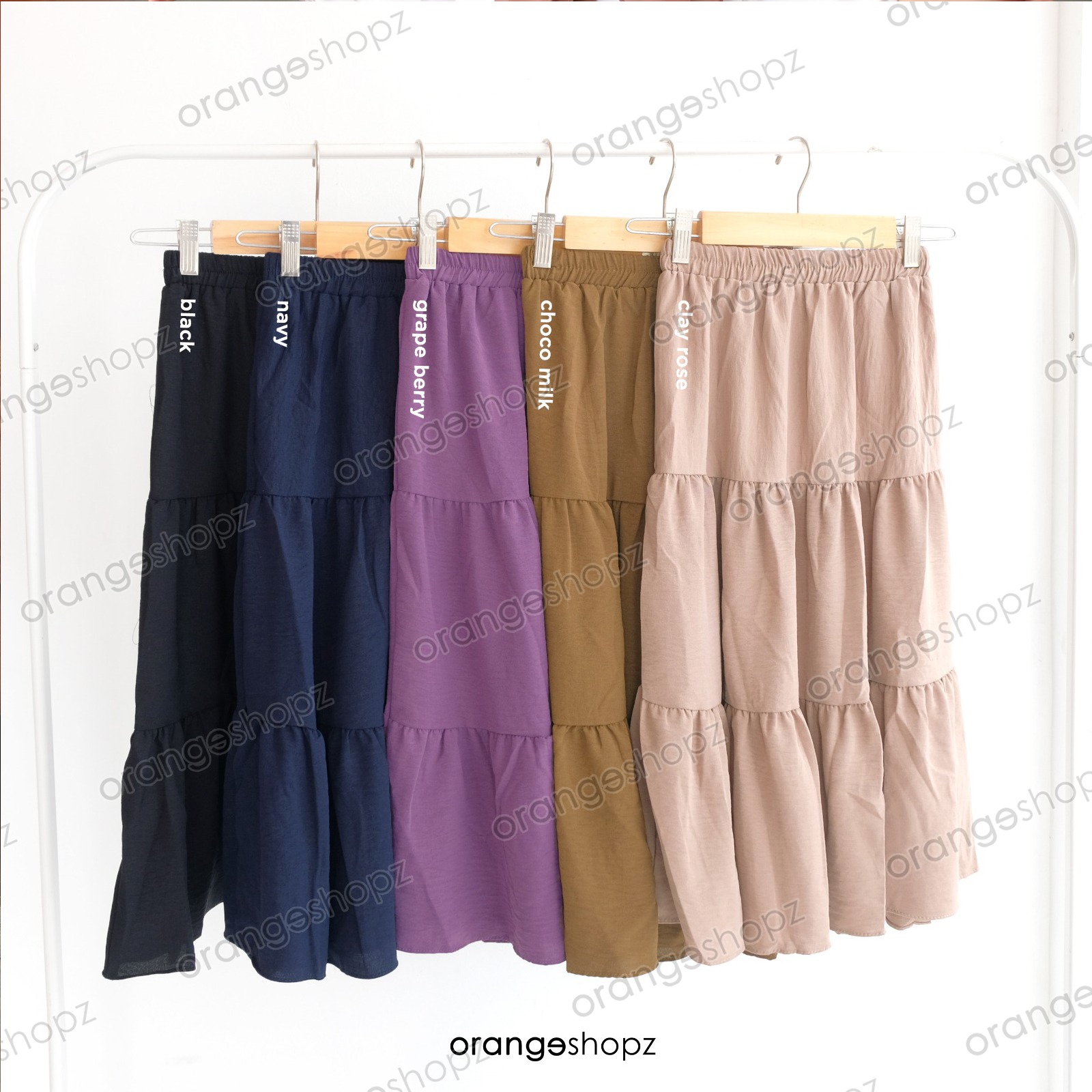 Rok Ruffle ANAK Model Panjang Muslim Crinkle Airflow Sabrina Daily Skirt