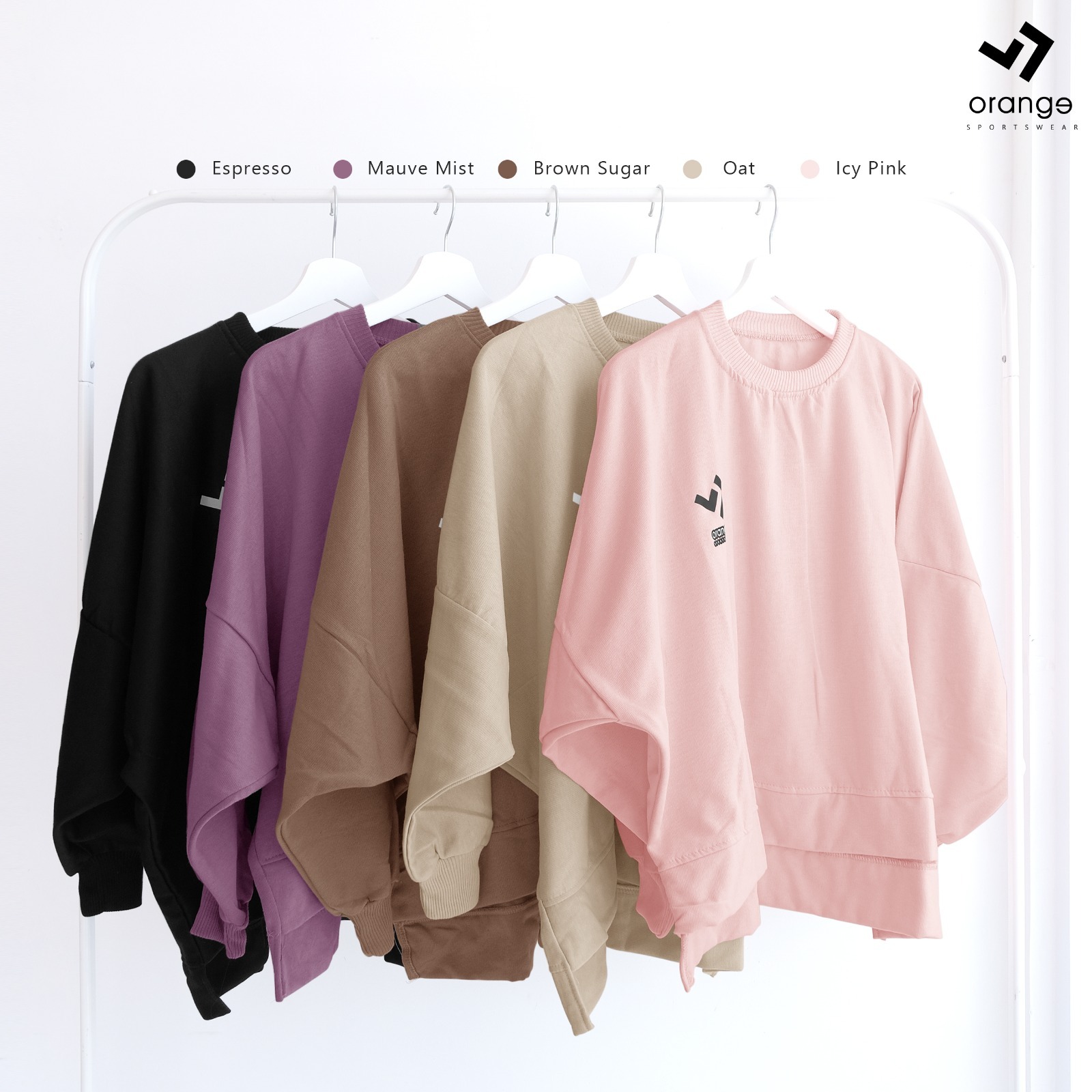 Basic Sweater Batwing Oversize Olahraga Lorena Sweatshirt