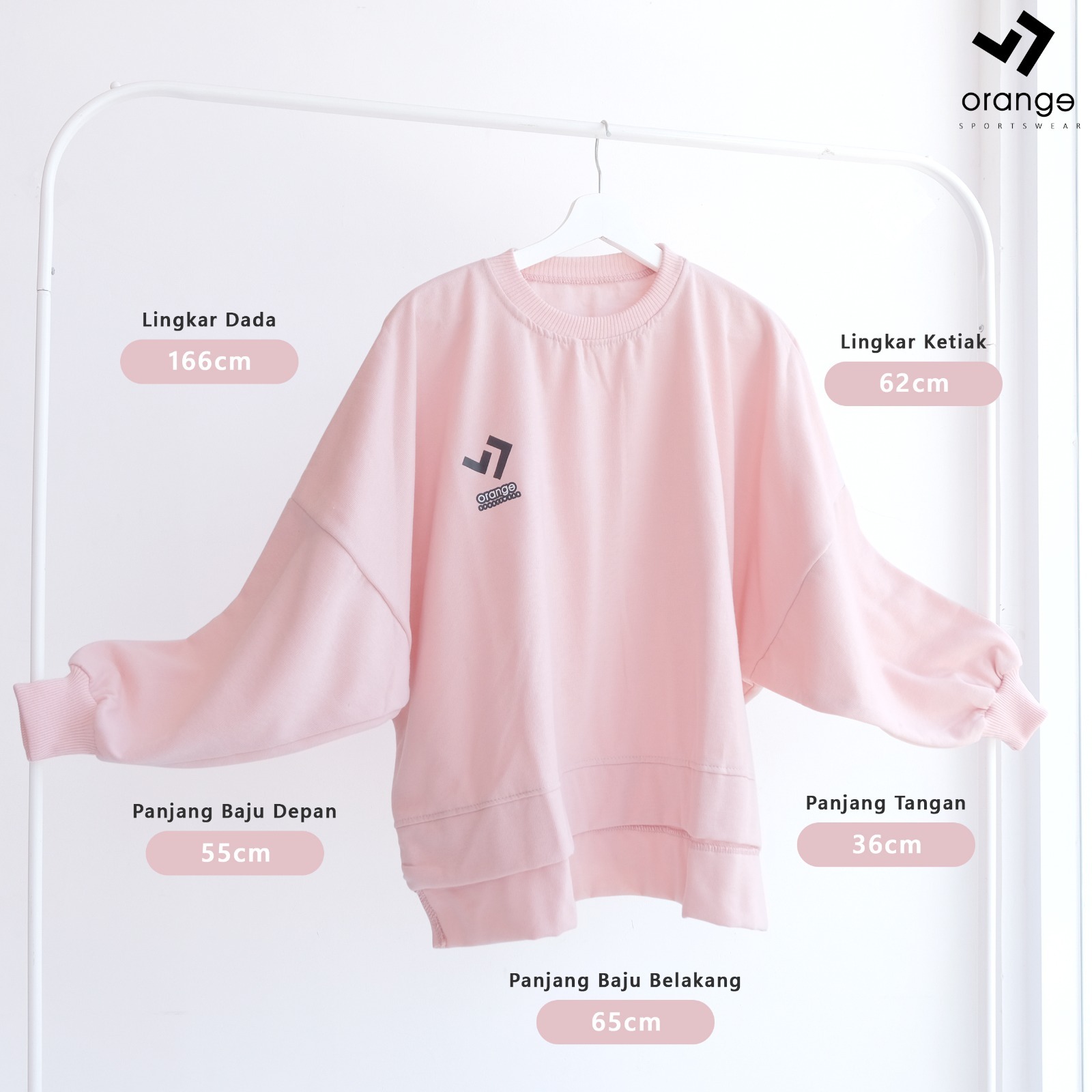 Basic Sweater Batwing Oversize Olahraga Lorena Sweatshirt