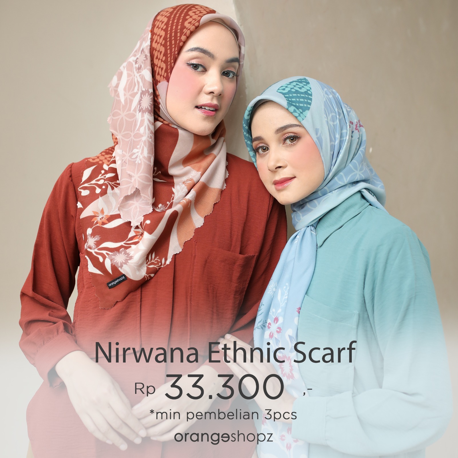 Hijab Segiempat Motif Nirwana Ethnic Scarf