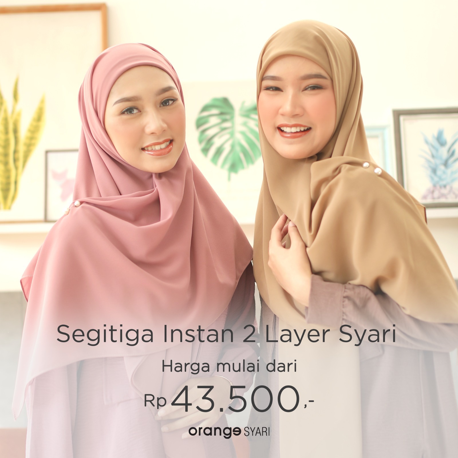 Hijab Segitiga Instan 2 Layer Syari / Hana Instan 2 Layer