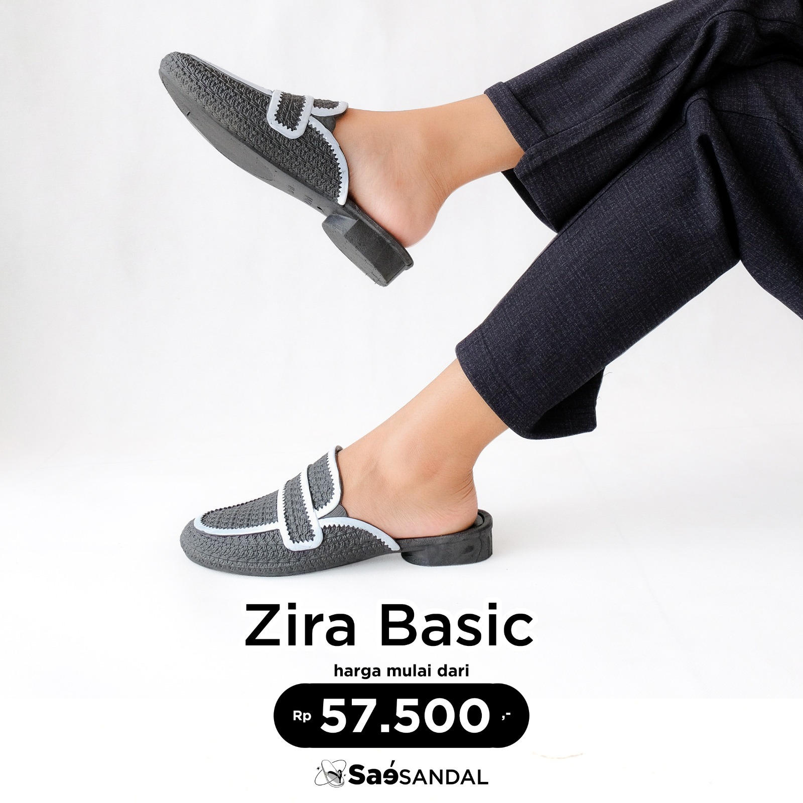 Sendal Baim Wanita Anti Selip Jelly Karet Lucy Wedges