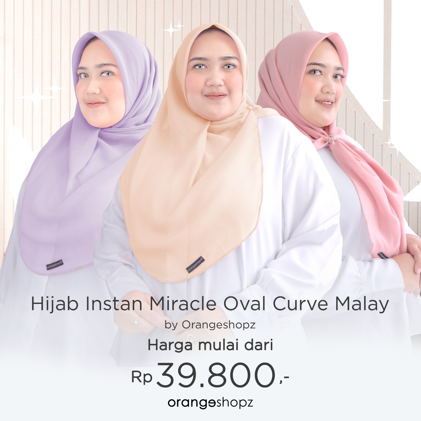 Hijab Segiempat Instan Miracle Oval Curve Malay