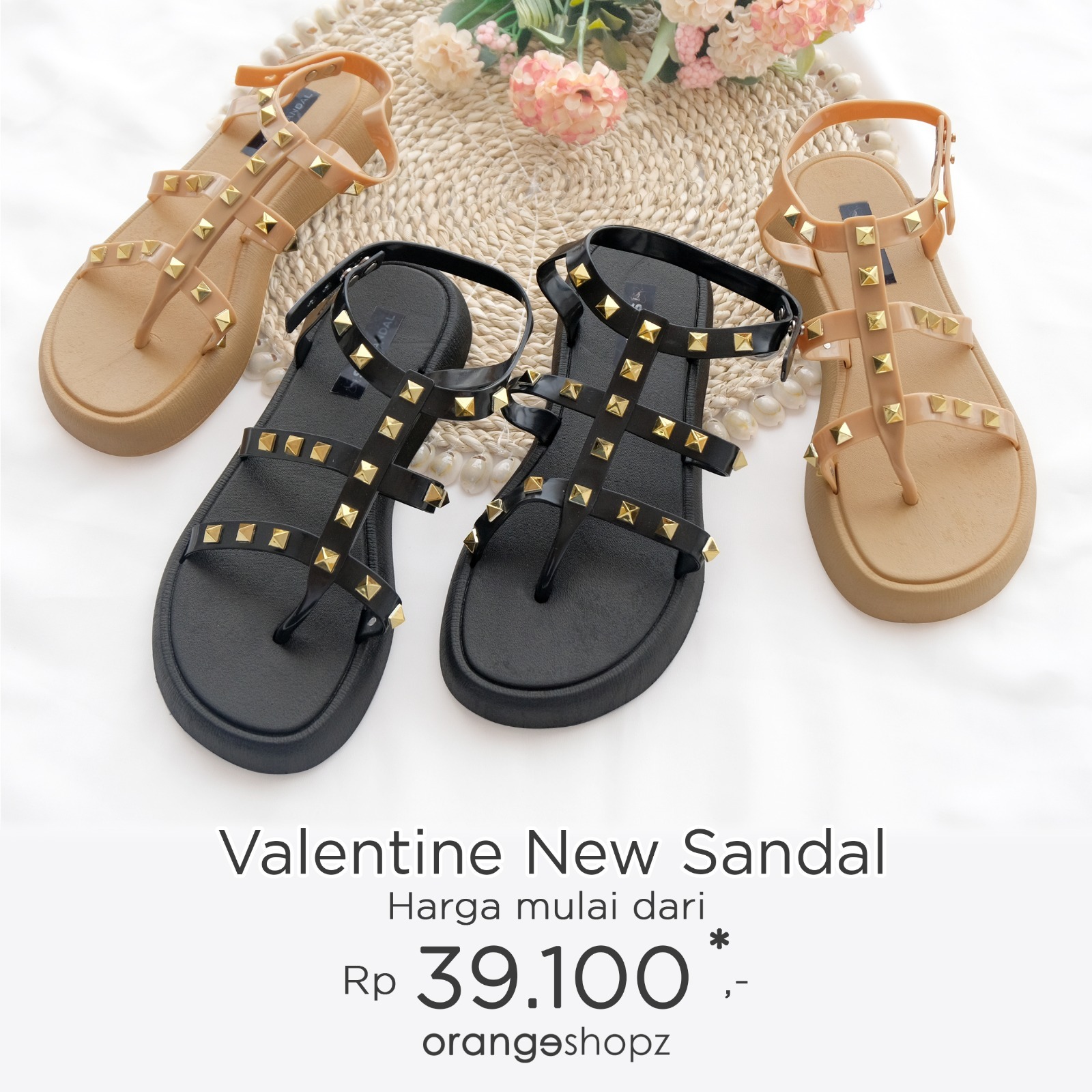 Sendal Wanita Jelly Tali Duri Gladiator Valentine New