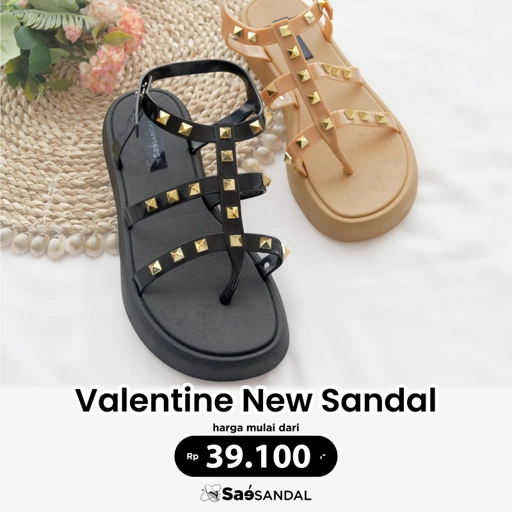 Image of Sepatu Sendal Flatshoes Slip On Wanita Kekinian Sandals Basic 