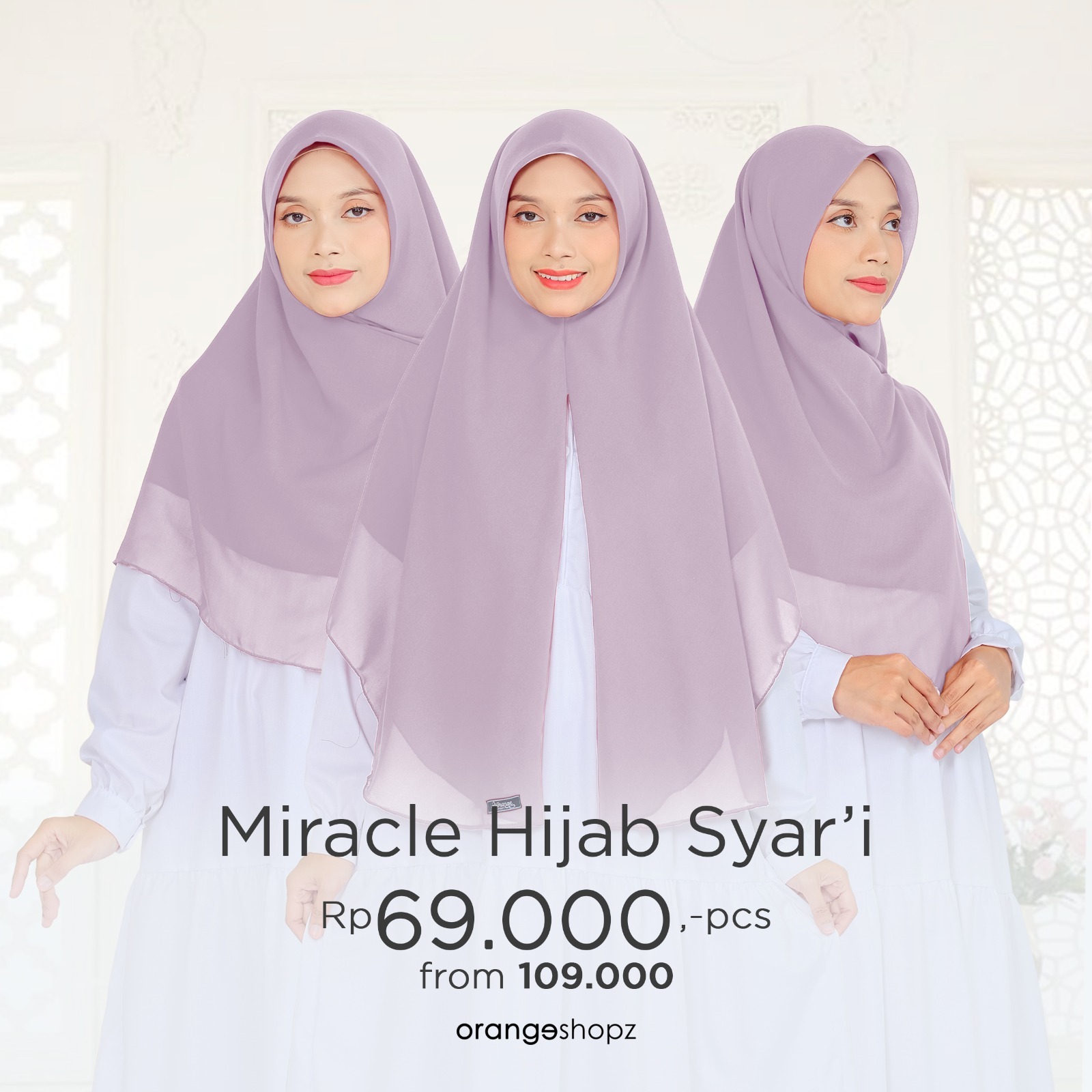 Hijab Segiempat Instan Miracle Syari Oval Curve Malay