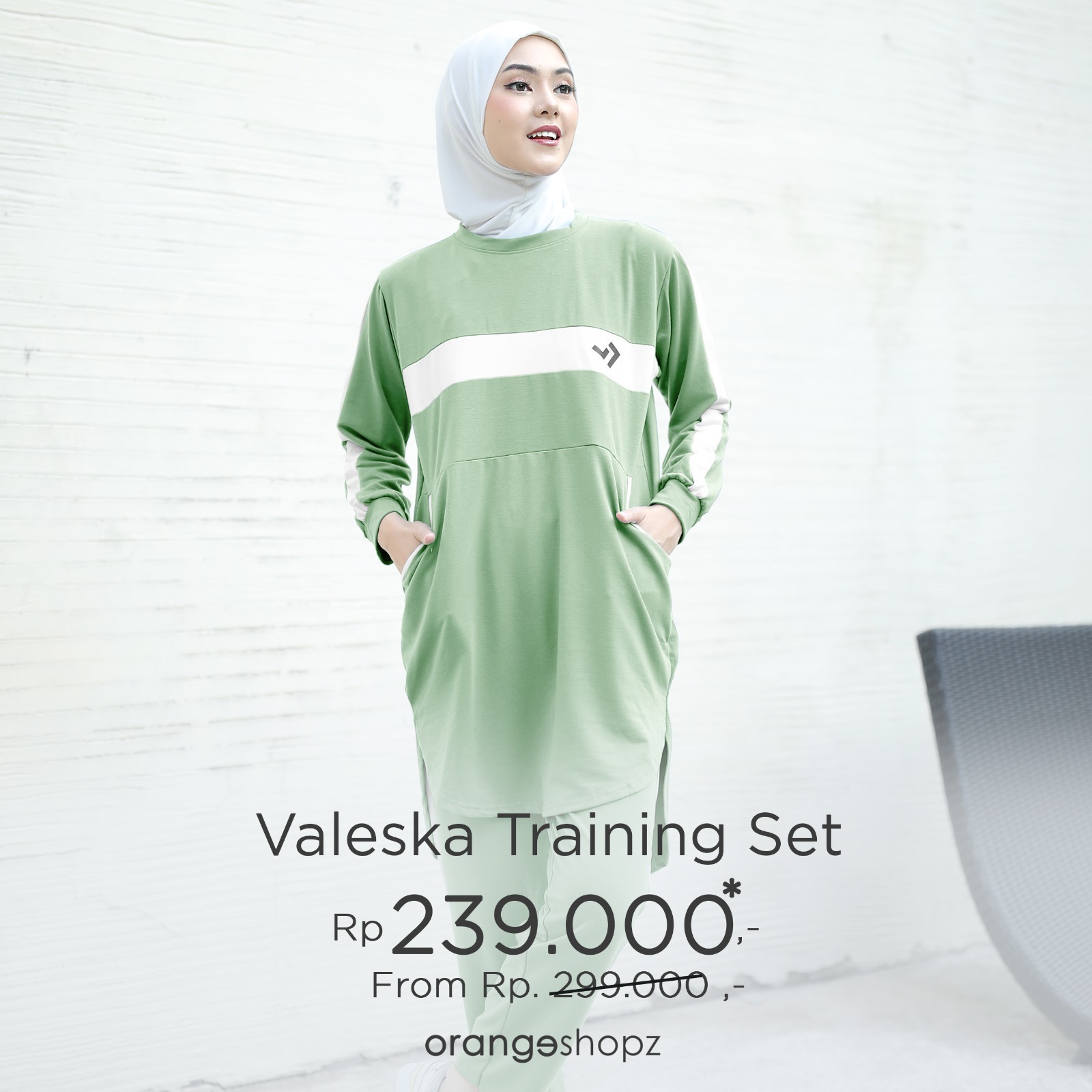 Setelan Tunik Olahraga Wanita  Valeska Training Set