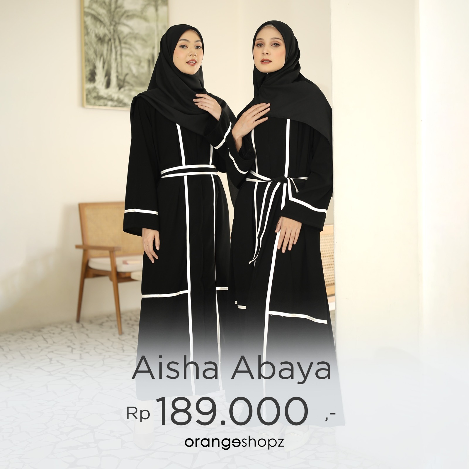 Aisha Abaya Gamis List Syari Haji dan Umroh