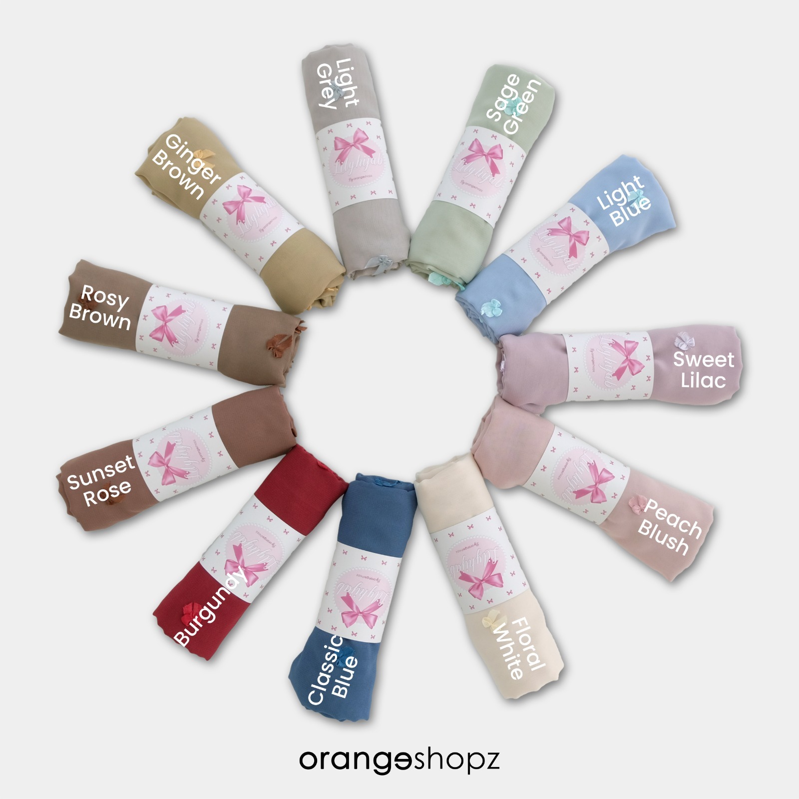 Hijab Segiempat Pita Pollycotton Lily Square Premium