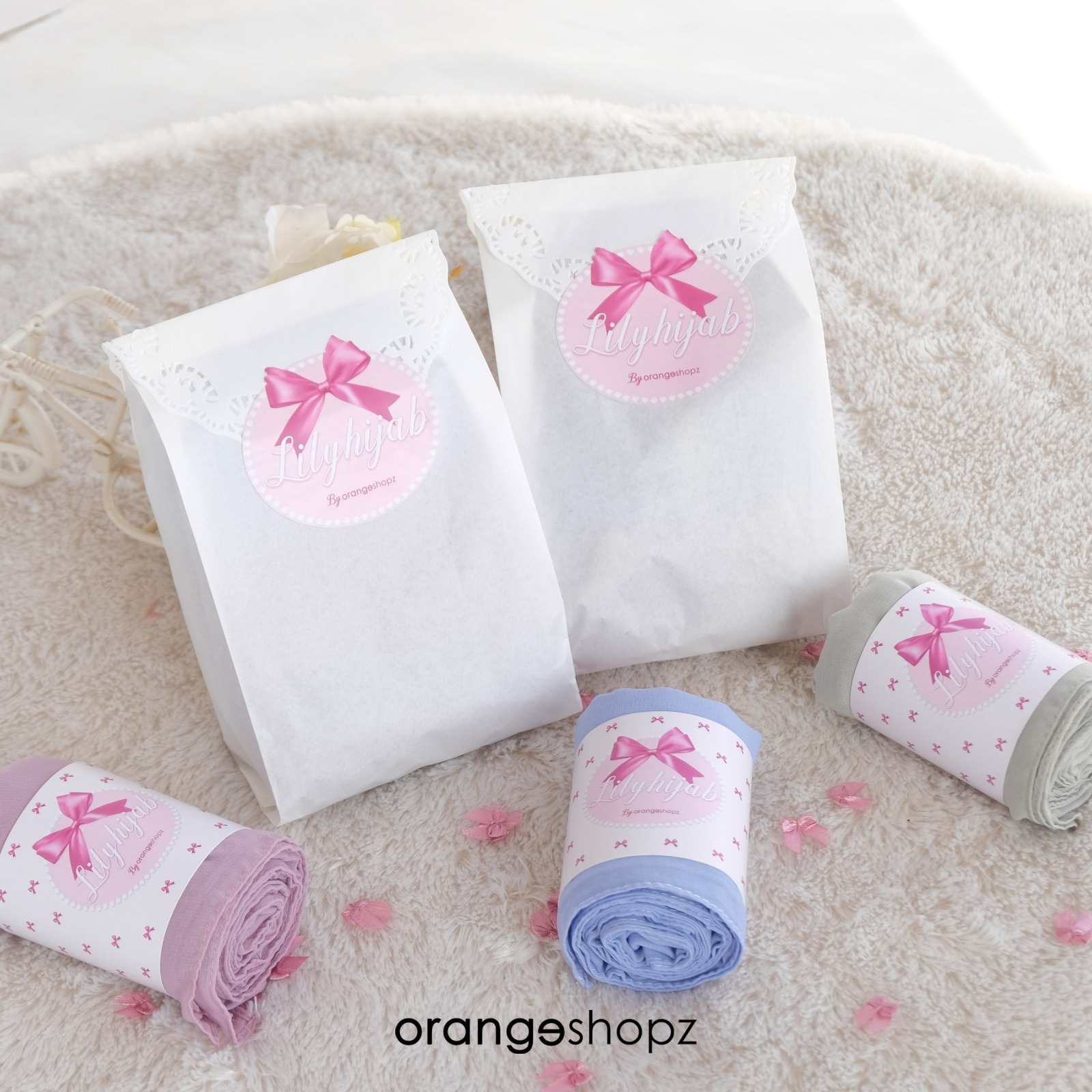 Hijab Segiempat Pita Pollycotton Lily Square Premium
