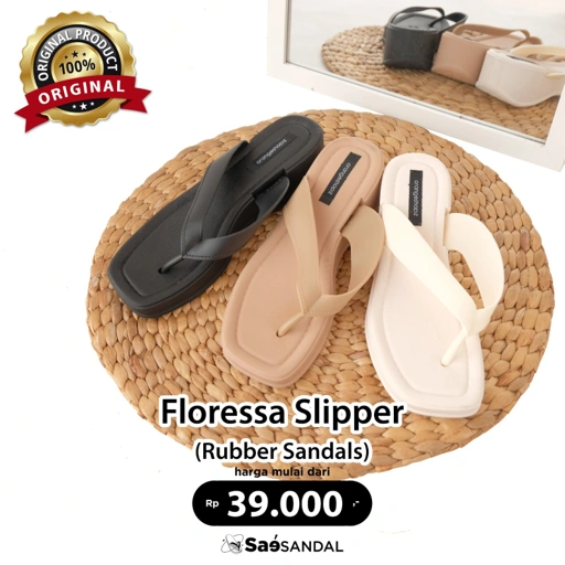 Image of Sandal Flat Wanita Tali Jepit Floressa Slipper Sandals