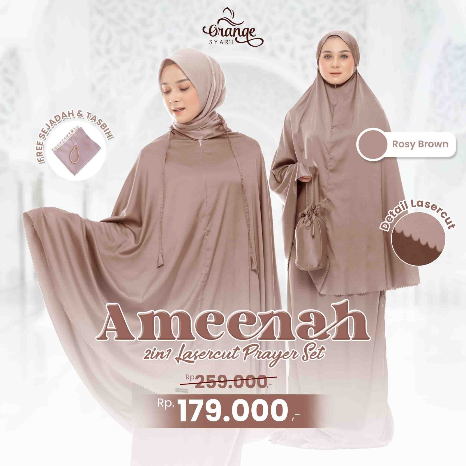 Mukena Silk Premium Series 2in1 Resleting Prayer Set