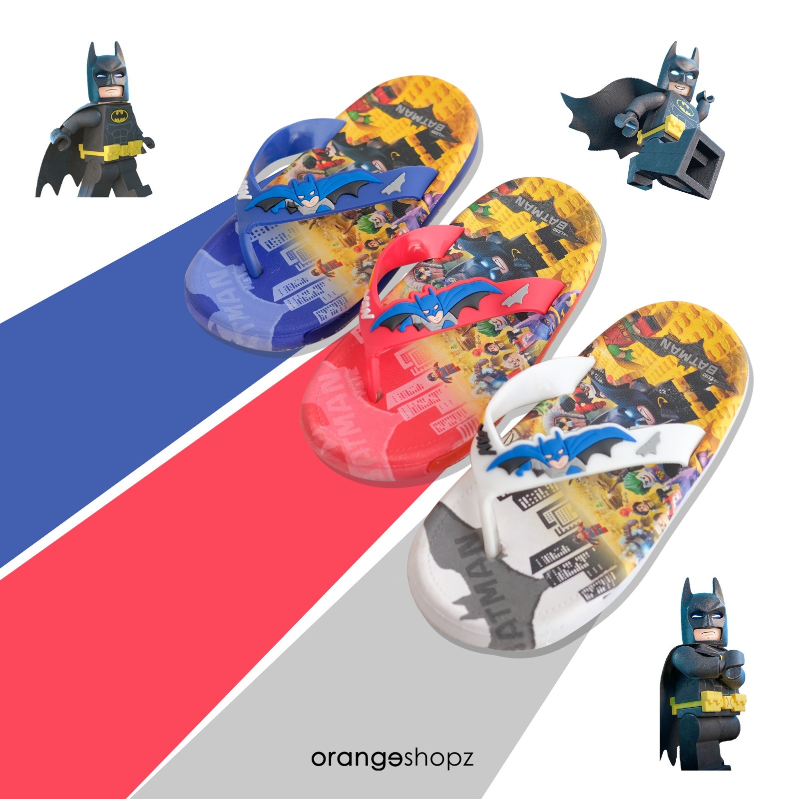 Sendal Jepit Karet Anak Perempuan Motif Batman