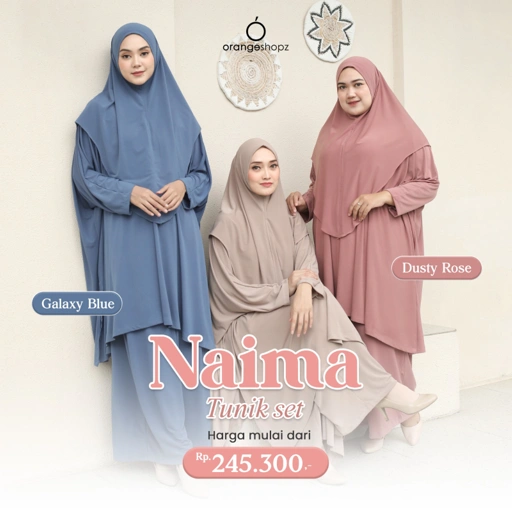 Image of Gamis Jersey Premium Plisket Busui Friendly Naima Tunic Set