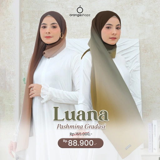 Image of Pashmina Instan Gradasi Luana Eksklusif Premium
