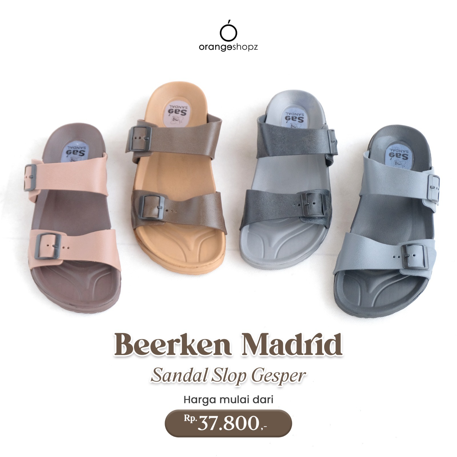 Sendal Wanita Slip On Korean Style Hanza Sandals Rubber Wedges