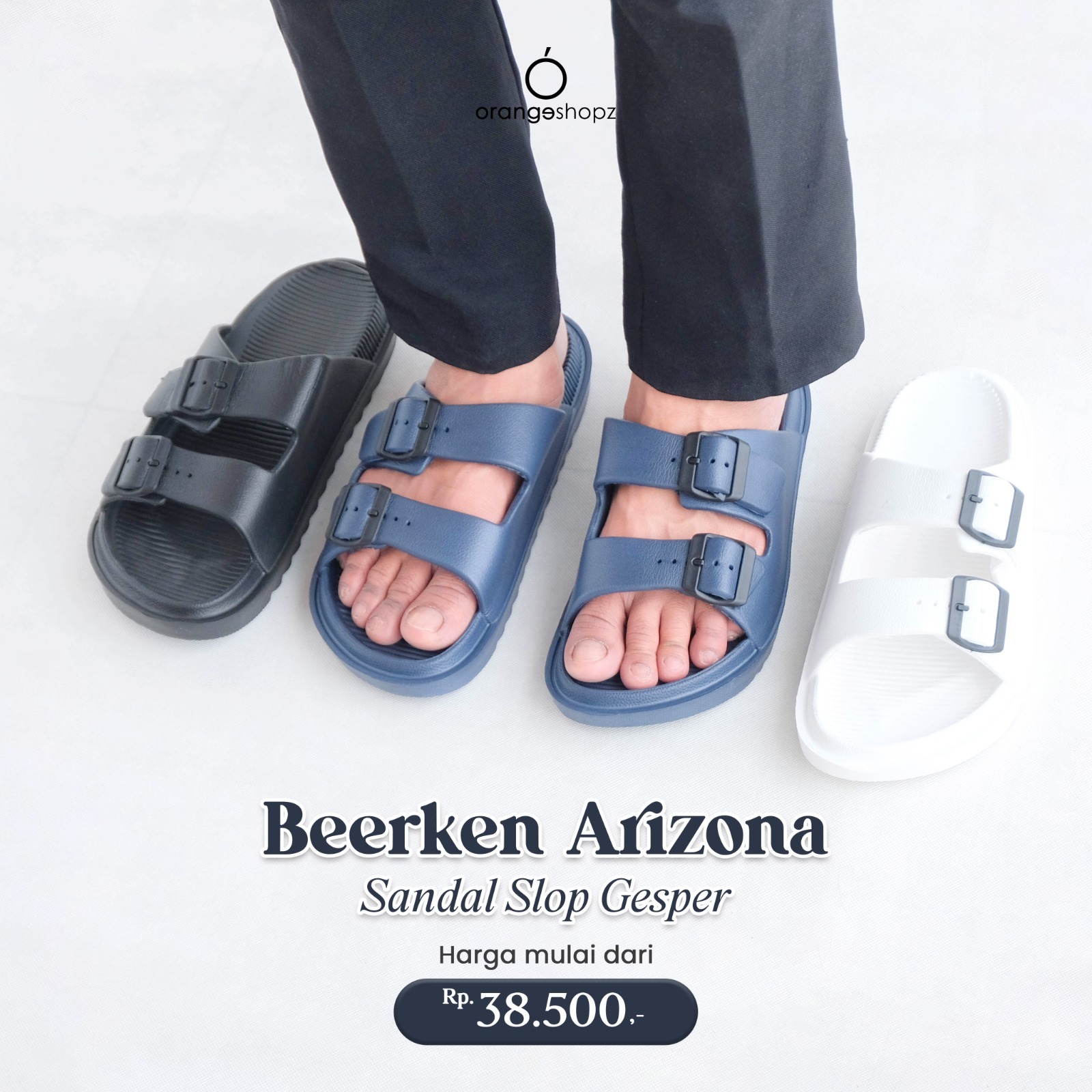 Sendal Wanita Slip On Korean Style Hanza Sandals Rubber Wedges