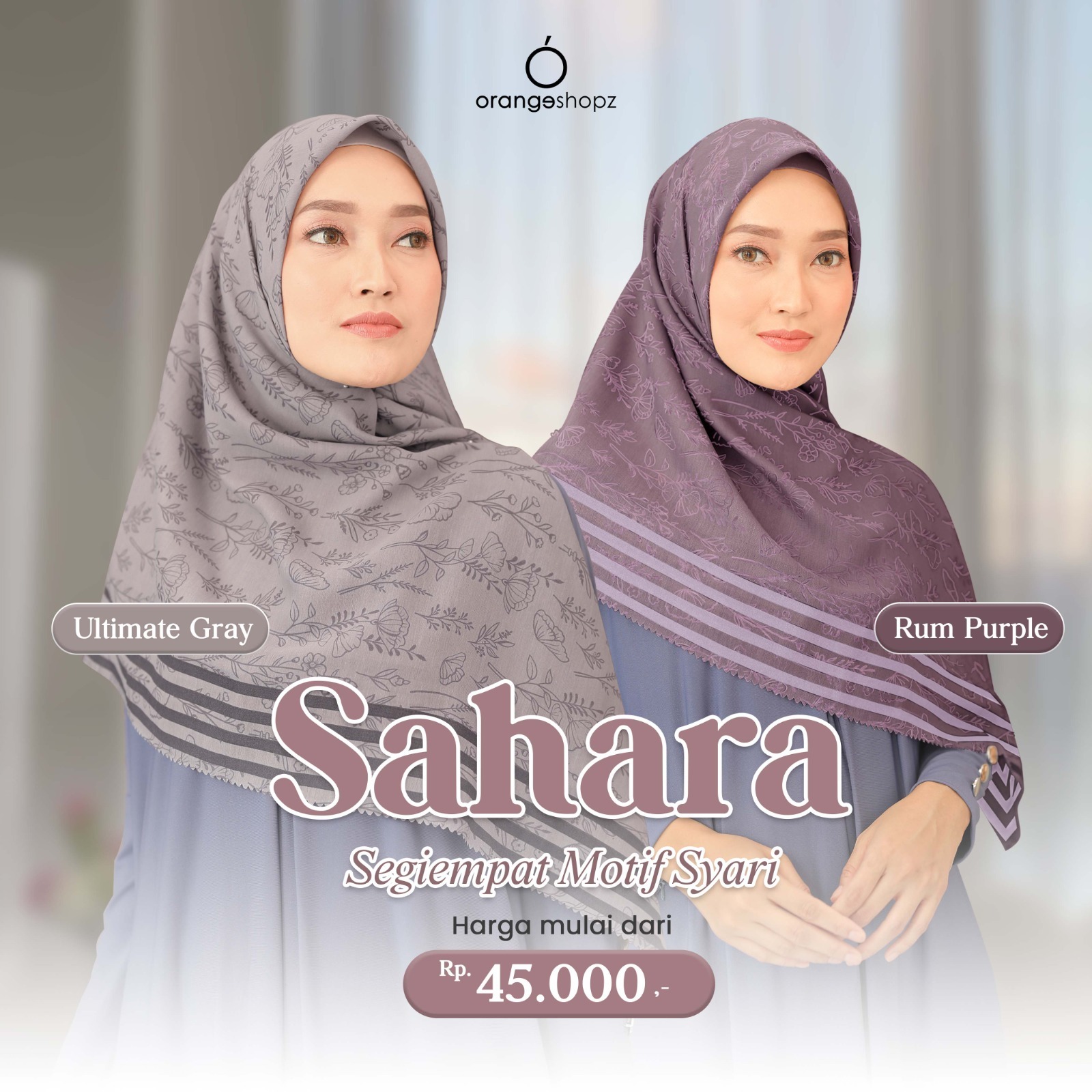 Hijab Segiempat Motif Sahara Ethnic Scarf Syari Jumbo 130 x 130