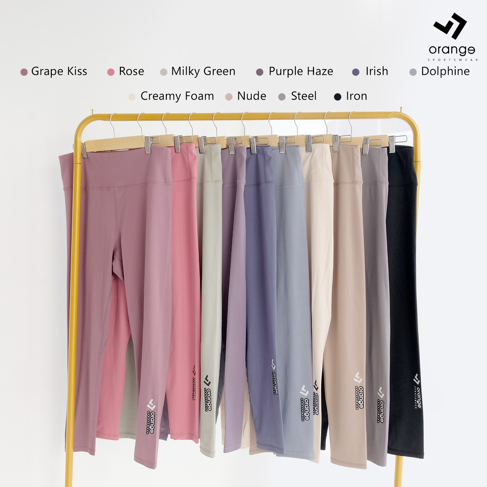 Celana Olahraga Wanita High Waist Dry Fit Polos Sprint Basic Sporty Legging