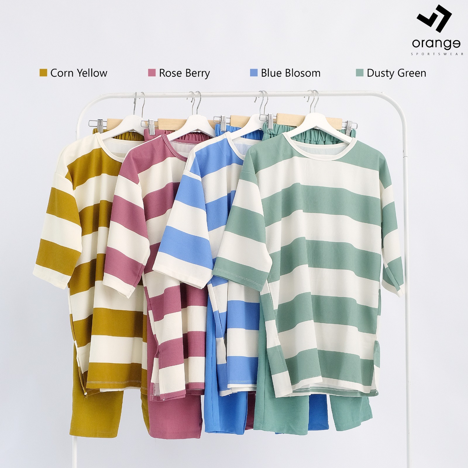 Oneset Knit Training Olahraga Running Sepeda Senam Kekinian Sporty Set