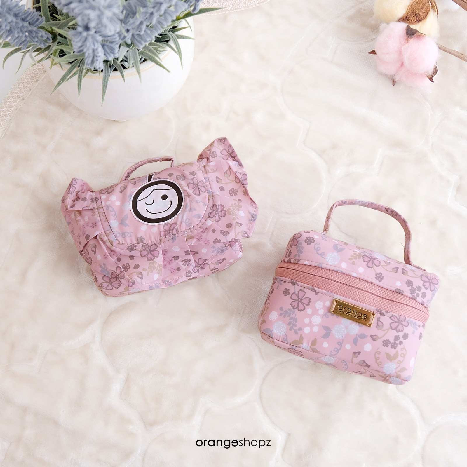Mukena Motif Aster 2in1 Anak DewasaTraveling Prayer Set