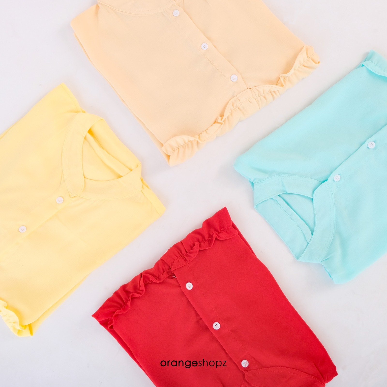 Atasan Wanita Lengan Panjang Kalila Ruffle Basic Blouse