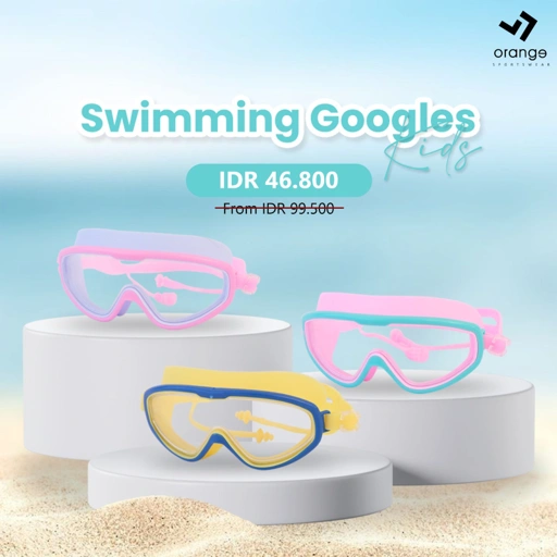 Image of Kacamata Renang Anak Perempuan Laki-Laki Swimming Goggles Anti FOG Big Frame
