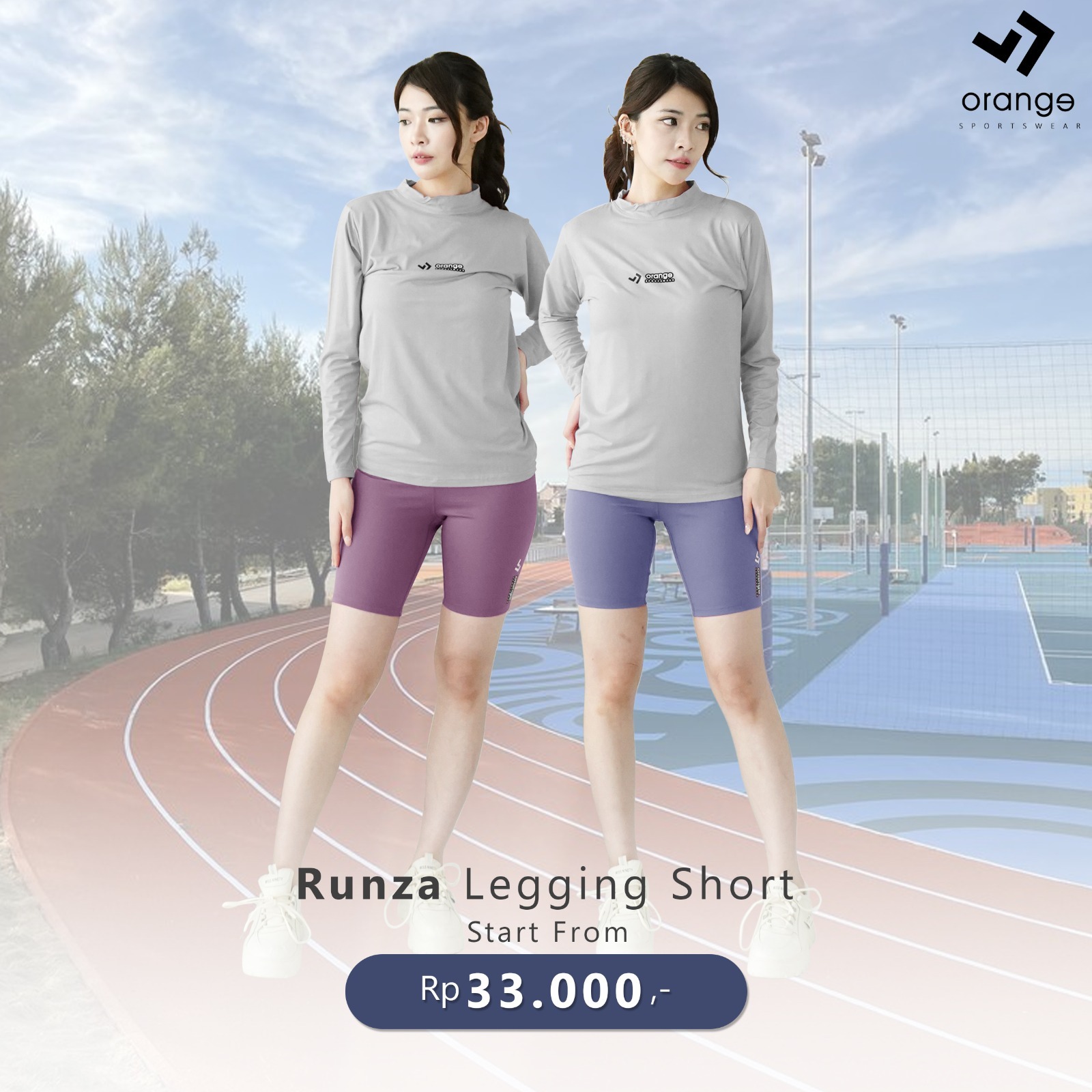 Celana Legging Pendek Olahraga Wanita Runza Legging Short
