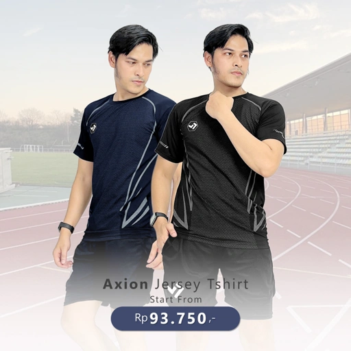 Image of Baju Olahraga Sport Running Gym Fitness / Kaos Olahraga Pria Axion jersey Tshirt
