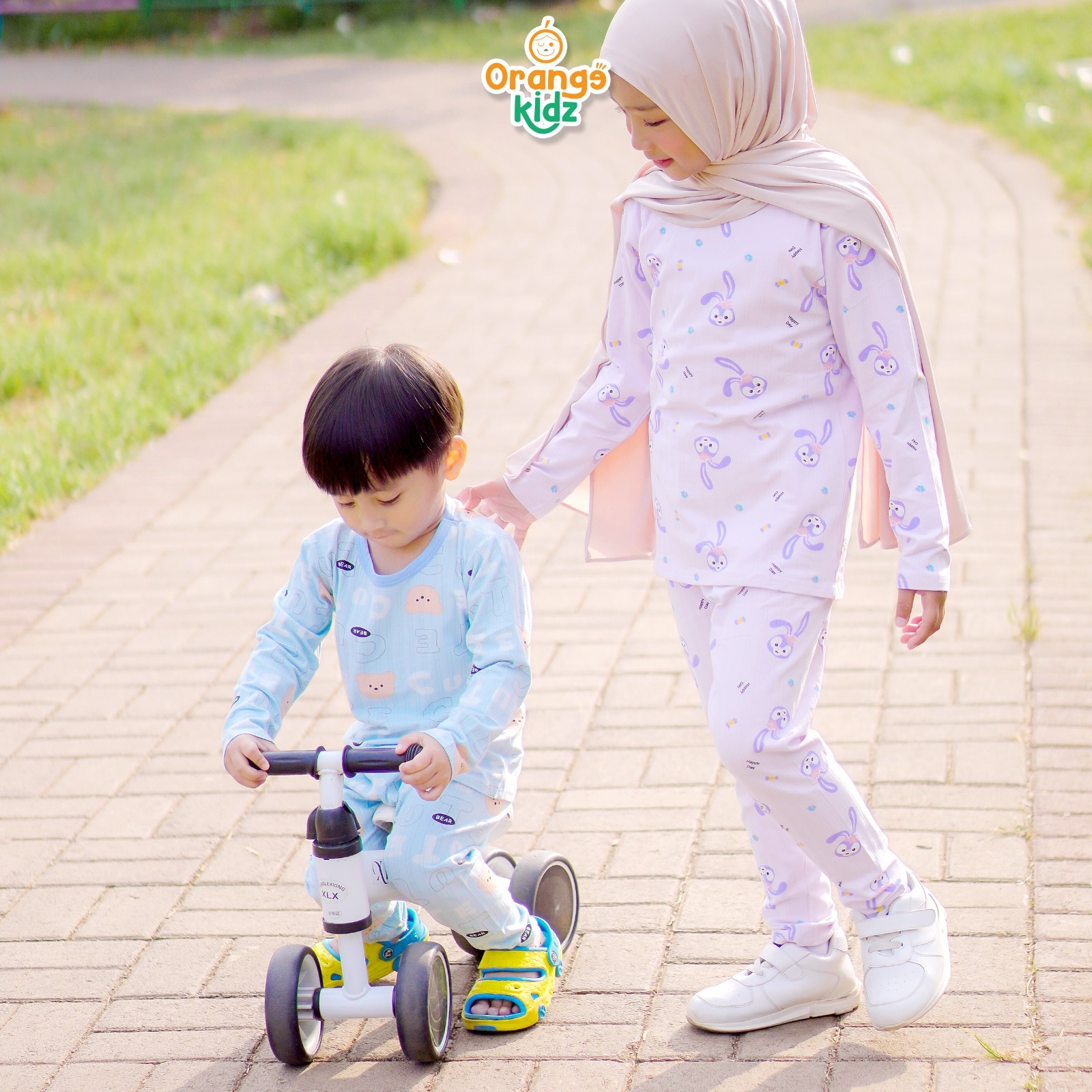 Setelan Baju Tidur Anak Perempuan Laki Laki Motif Stella Lou Series Daily Oneset
