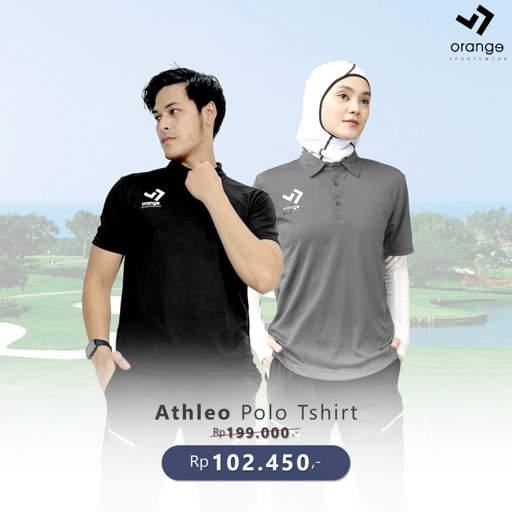 Image of Kaos Polo Pria Wanita ( Unisex ) Lengan Pendek / Athleo Polo T-Shirt