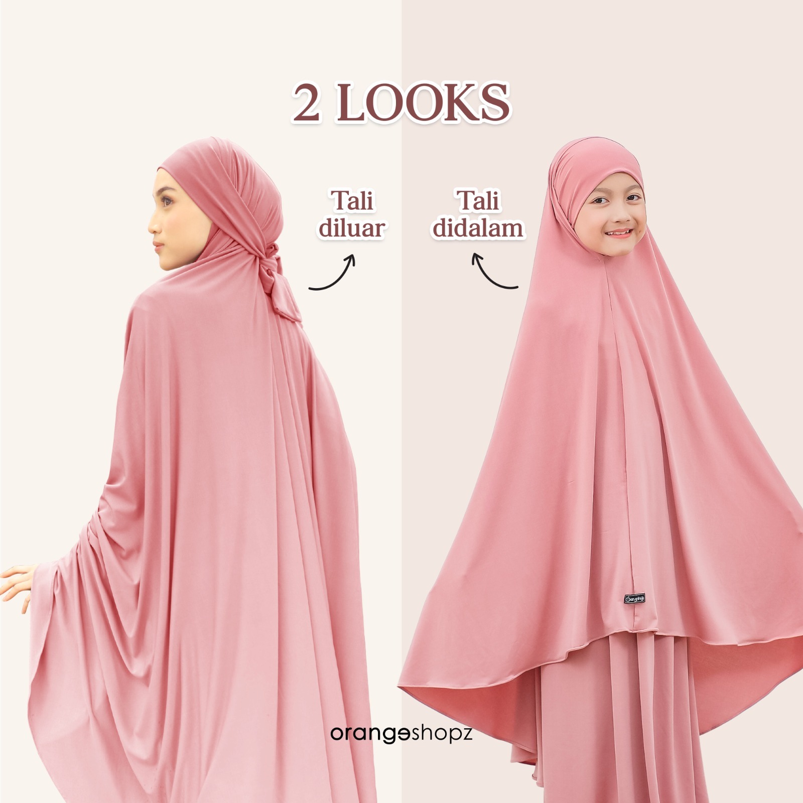 Mukena Shanum 2in1 Prayer Set - Mukena Set Multifungsi French Khimar Umroh Haji 