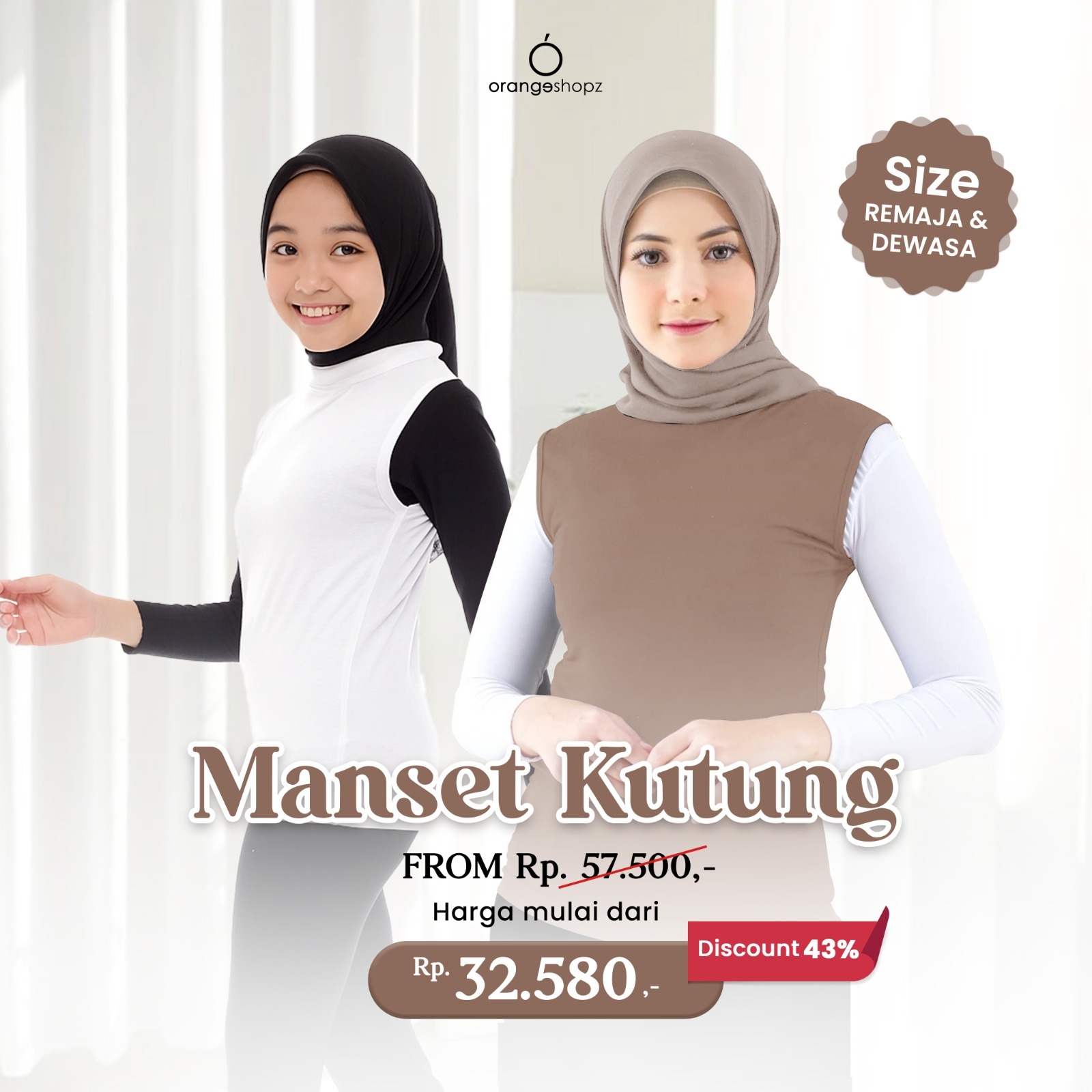 Manset Baju Tanpa Lengan Wanita / Manset Kutung Yukensi Dalaman Inner Baju