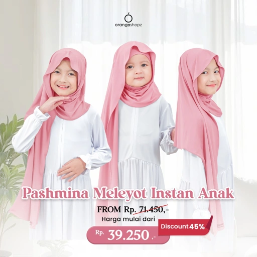 Image of Hijab Pashmina Instan Inner Bando Meleyot Oval Anak Perempuan Jersey Premium