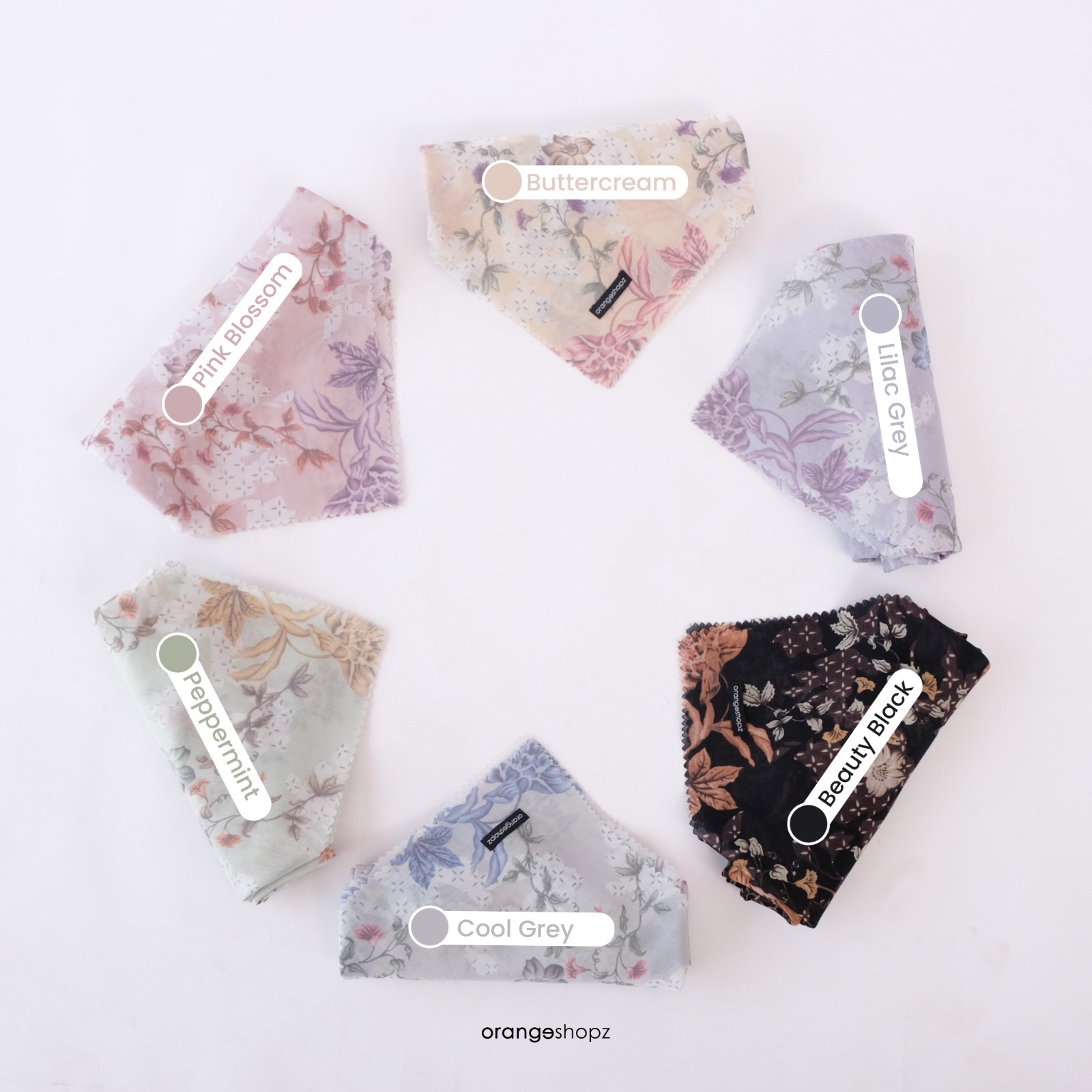 Hijab Segiempat Motif Gardenia Ethnic Scarf