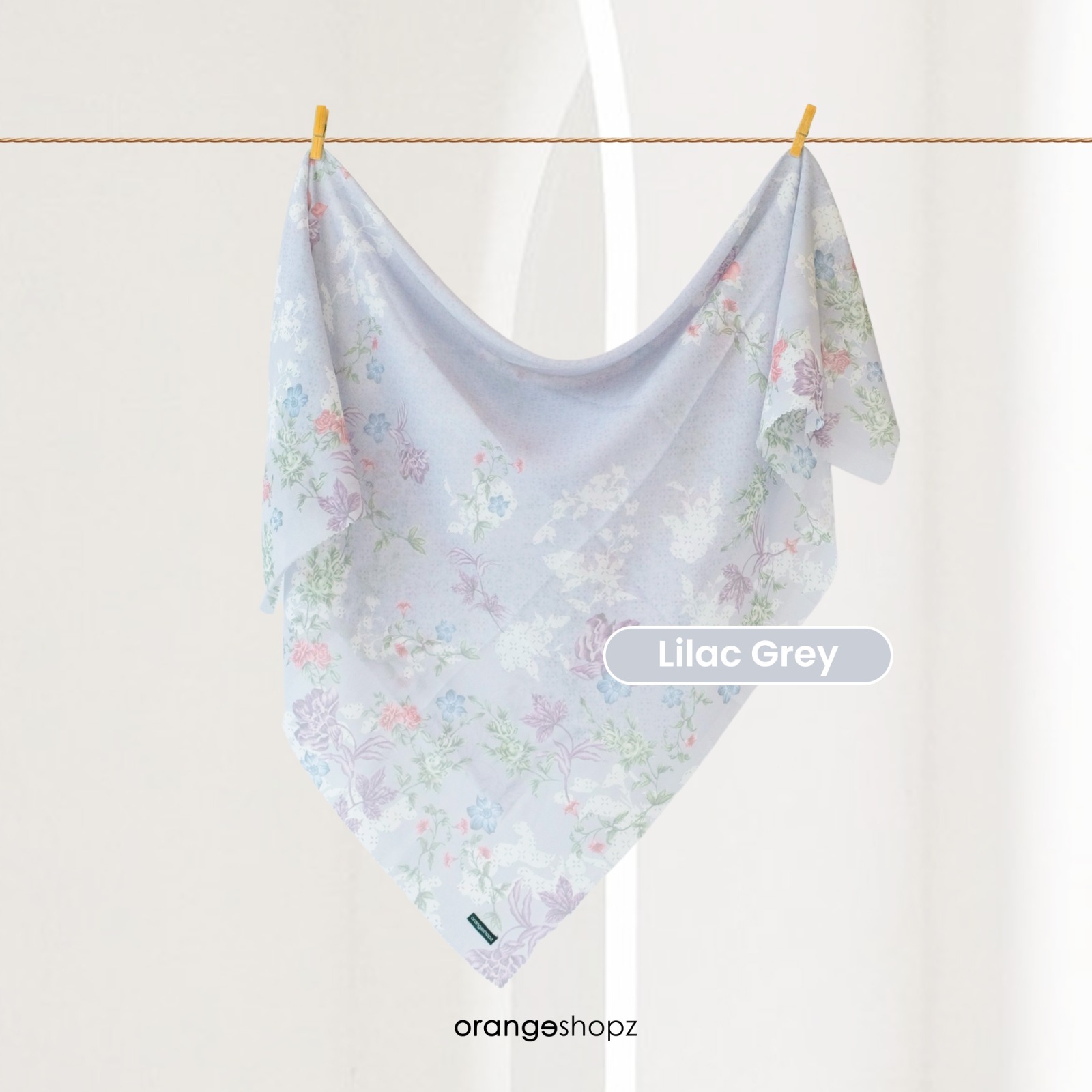 Hijab Segiempat Motif Gardenia Ethnic Scarf
