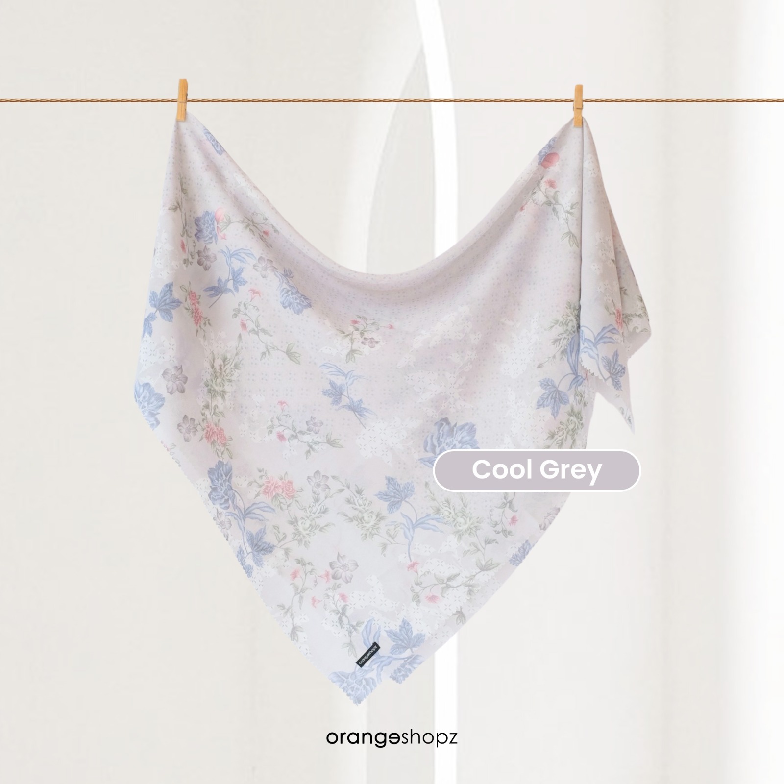 Hijab Segiempat Motif Gardenia Ethnic Scarf
