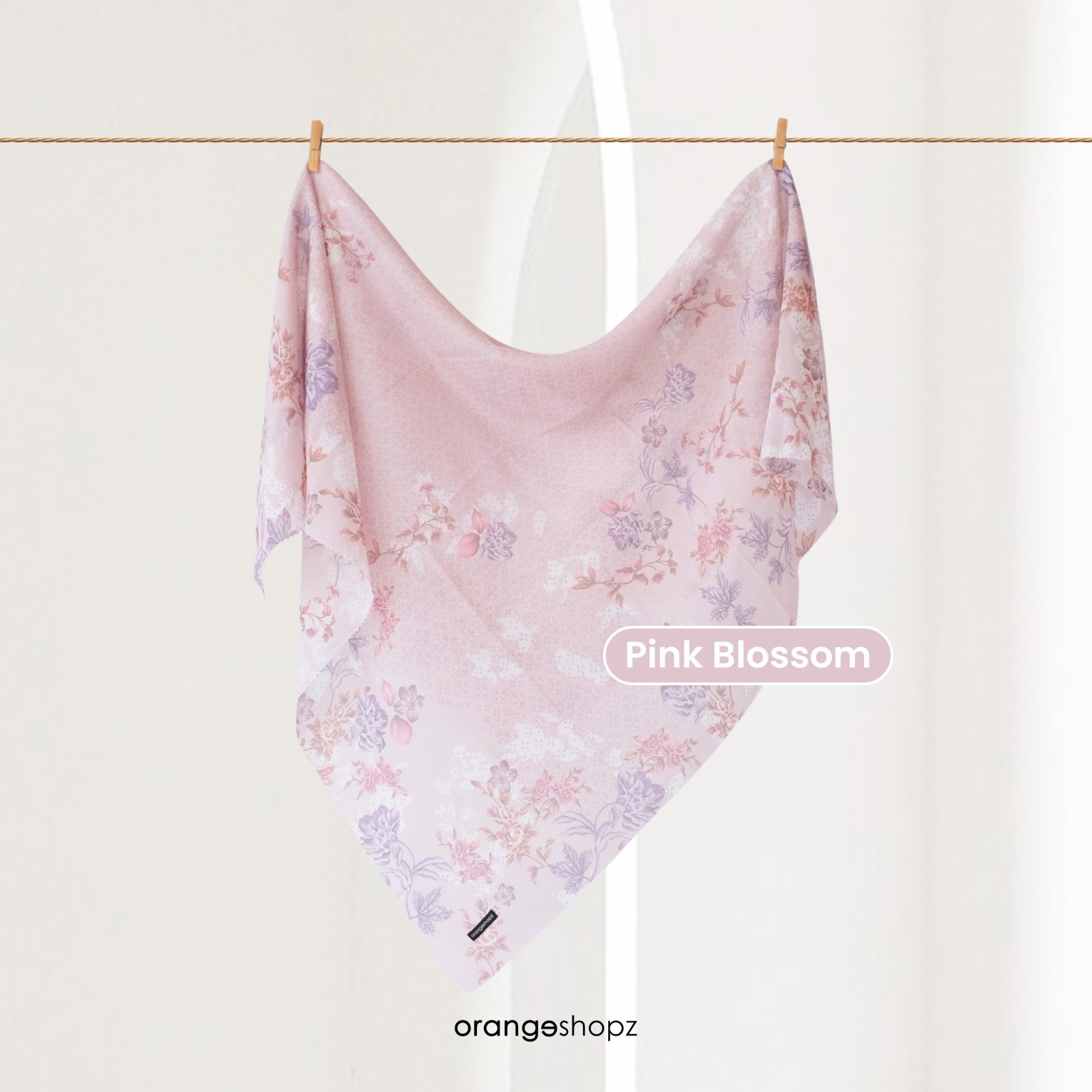 Hijab Segiempat Motif Gardenia Ethnic Scarf