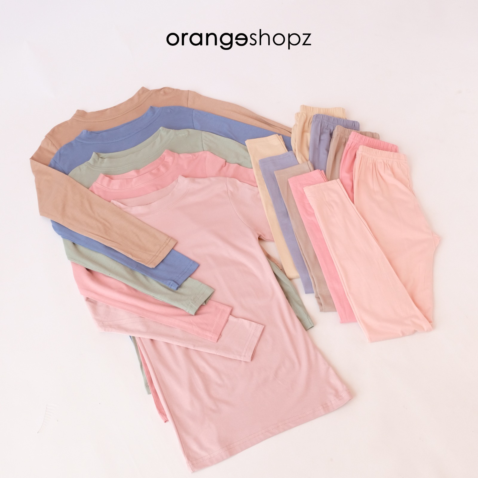 Setelan Manset Legging Panjang Kaos Rayon Inner Set Anak 1-8 Tahun