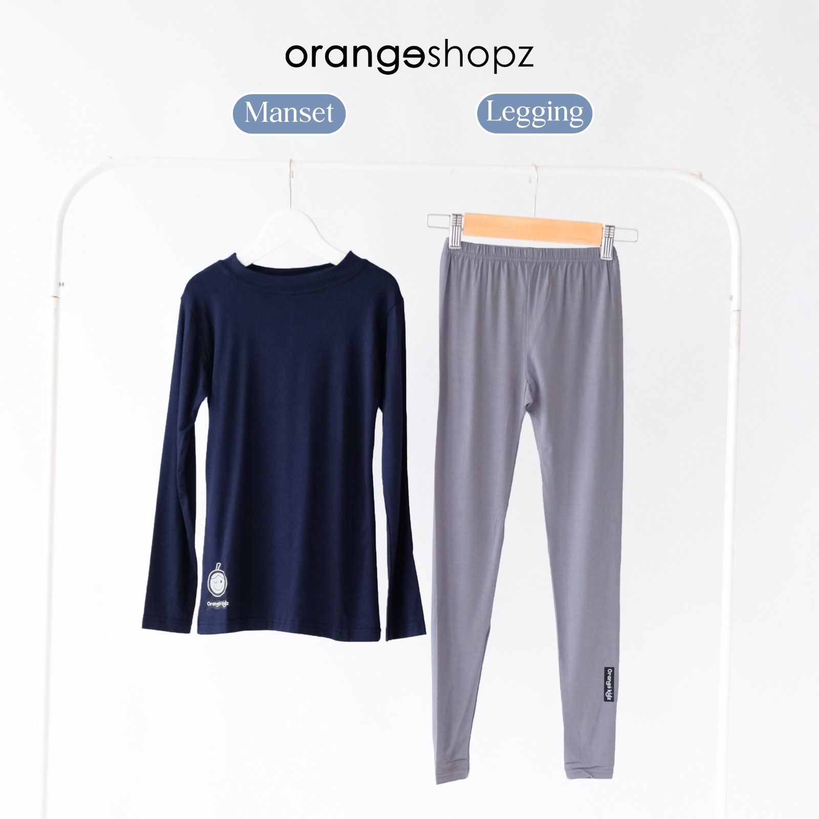Setelan Manset Legging Panjang Kaos Rayon Inner Set Anak 1-8 Tahun